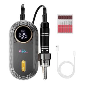 Freza electrica profesionala Sofia CONCEPT, 35000 RPM, negru si auriu, cu capete de freza si cablu USB - Scaune de salon, Set de unghii, Dispozitiv de îngrijire facială și Polizor de unghii