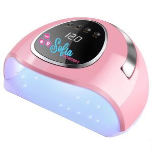 Lampă UV LED Sofia CONCEPT 146W pentru unghii cu gel și acril, roz - Lampă uscător de unghii