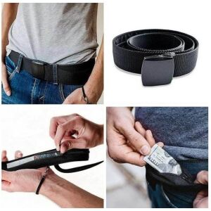 Rejtett pénzöv utazáshoz és sportoláshoz, rejtett zsebbel a készpénzhez - Férfi pénztárca