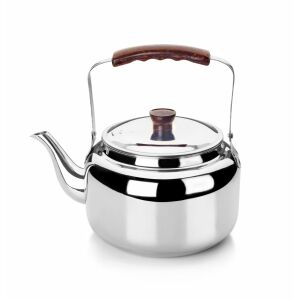 Ceainic Ibili din oțel inoxidabil cu mâner din lemn, 1,45 litri, argintiu - Ceainic