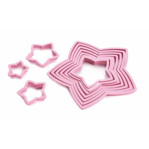 10 db-os Ibili sütiforma készlet, műanyag, 4-20 cm, rózsaszín 114550022