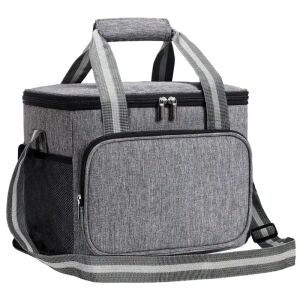 Camerazar Termo taška na jedlo LUNCH BOX, nepremokavá tkanina Oxford + EVA, 23 x 32 x 19 cm, čierna 114552304 - Preprava jedla a nápojov