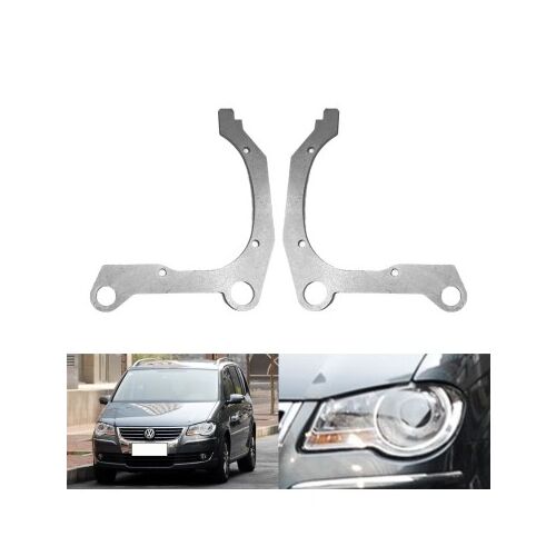 VW Touran 2008-2010 Scheinwerferlinsen Adapter Set am Auto installiert