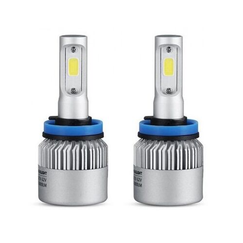 Două becuri de faruri LED H8 COB Canbus, 4300k, 72W, 8000Lm, 12V-24V