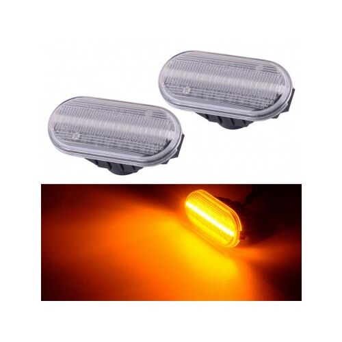 Nissan Qashqai, Pathfinder, Navara lumini laterale LED dinamice, lentilă transparentă, set de 2