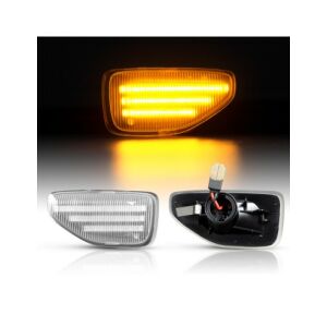 Set de indicatoare laterale LED dinamice pentru Dacia Duster 2, Logan 2, Sandero 2 cu sticlă transparentă - Lumini auto
