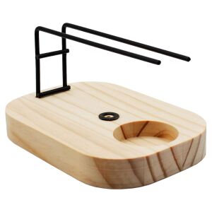 Arzator pentru Palo Santo cu suport metalic si baza din lemn 114553673