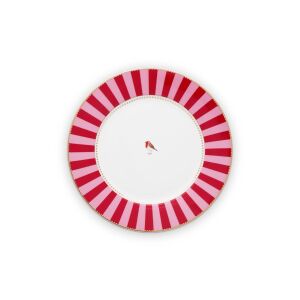 Talerz porcelanowy, Pip Studio, Stripes Red, 17cm, kolekcja Love Birds 114553829 - Pip Studio
