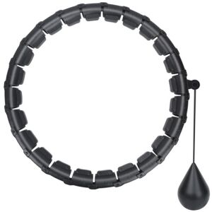 Hula Hoop ajustabil pentru slabit cu greutate si rulment metalic, 40-140 cm, negru
