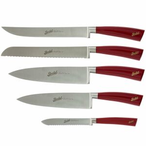Berkel Elegance Chef késkészlet, 5 darabos, piros nyéllel, rozsdamentes acél pengékkel - Berkel