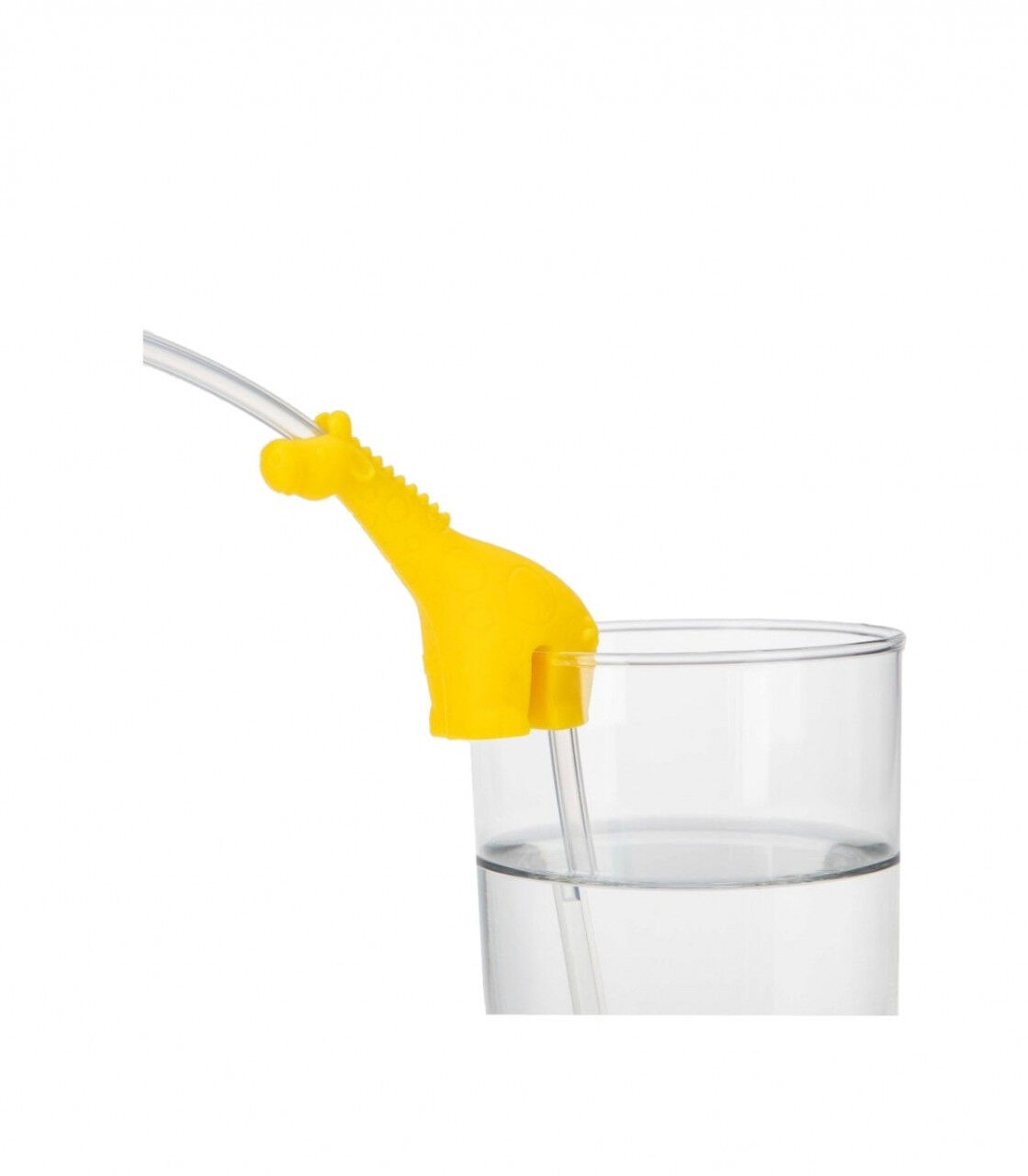 Set 2 paie din silicon reutilizabile Nuby, cu suport in forma de animale, Verde-Galben, 1 an+