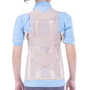 Gorset piersiowo-lędźwiowo-krzyżowy dla dzieci, Triamed Tls 01 Junior, SRT128, Beżowy, 1 114555531 - Pasek poprawiający przyczepność