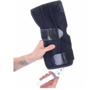 Orteza de genunchi mobila cu articulatii metalice laterale Triasport Genu Mobil, SRT350, Marime universala, Negru 114555931 - Triamed Fixarea zilnică a articulației