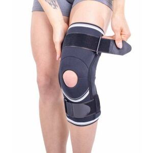 Pohyblivá kolenná ortéza s podporou pately a laterálnymi kĺbmi Triamed Aktiv, SRT304, Black, 6 114556072 - Každodenná fixácia kĺbov