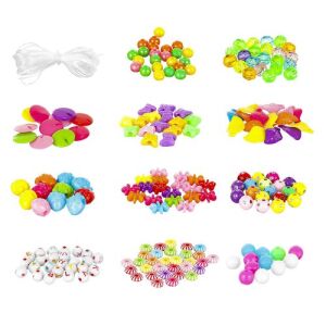 Crystal Cric Ultimate Jewelry Center, sada na výrobu šperkov DIY pre deti s farebnými korálkami a šnúrkou, zobrazujúca rôzne typy korálok - Hračky na výrobu šperkov
