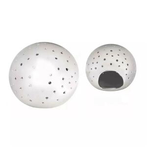 Mécsestartó gömb ezüst színű 12 cm x 10 cm 114565026 - Mécsestartó