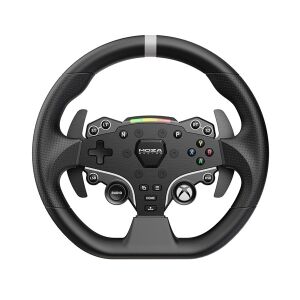 MOZA ESX Racing Wheel for Xbox, 11 inch, black, with RGB lights, 22 buttons, quick release system - Gaming Steering Wheel