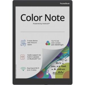Elölnézet a PocketBook Color Note 10.3" E-Ink színes e-olvasóról Androiddal - eBook olvasó