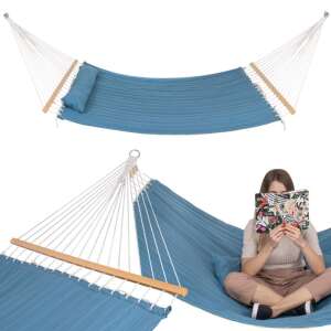 Garden hammock for 3 persons, 200x140 cm, quilted, blue