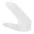 White plastic shoe organizer for storing shoes in a closet or hallway