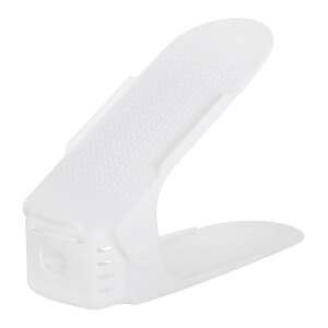 Shoe organizer, adjustable shoe rack, white