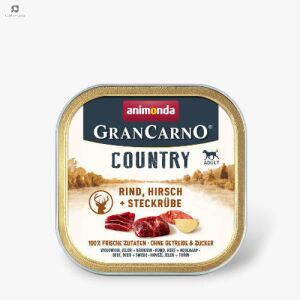 Animonda GranCarno Country (szarvas, marha, retek) alutálkás - Felnőtt kutyák részére (150g) 114613023 - Animonda