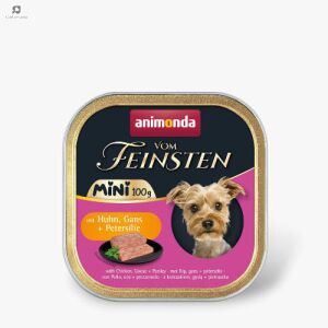 Animonda Vom Feinsten Adult Mini mit Huhn, Gans + Petersilie (csirke,liba,petrezselyem) alutálkás - felnőtt kutyák részére (100g) 114613027 - Animonda