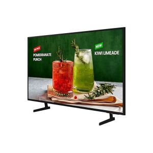 Szögletes nézet a Samsung 75" BE75D-H UHD üzleti TV kijelzőről - LFD monitor