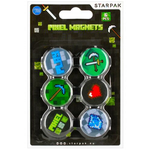 Starpak mágnes szett, 6 db-os, Minecraft mintás 114638216