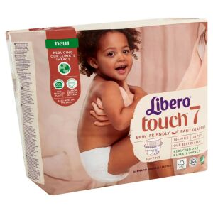 Libero Touch Pants 7, 16-26 kg-os méret, 26 darabos, bőrbarát és puha bugyipelenka babáknak - Libero Pelenka