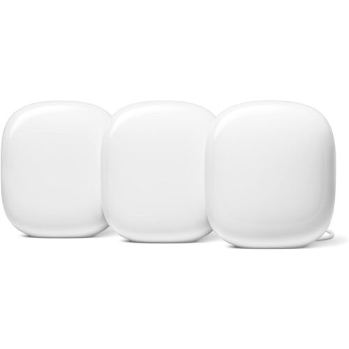 Google Nest Wifi Pro 6E Tri-Band Mesh Rendszer 3 Csomag - Hófehér