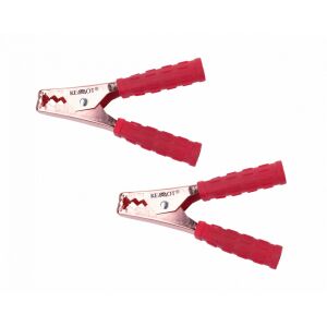 Zwei rote 200A Krokodilklemmen, kupferbeschichteter Stahl, zum Anlassen von Autobatterien - Starthilfekabel