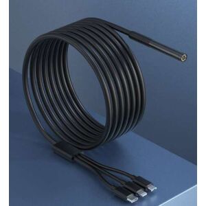 2 m-es endoszkóp kamera, 3 cserélhető fejjel (mágnes, tükör, horog)