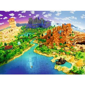Fertiges Ravensburger World of Minecraft 1500-teiliges Puzzle - Puzzle & Rätsel