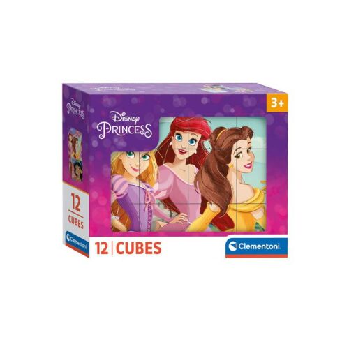 Clementoni Disney Princezné kocka puzzle, 12 dielikov, krabica