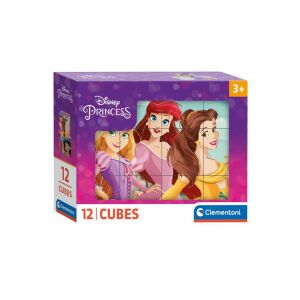 Clementoni Disney Princess кубчета пъзел, 12 части, кутия - Clementoni