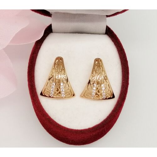 Xuping aranyozott hipoallergén fülbevaló, 18 mm