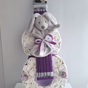 Gitár macival pelenkatorta, 2-5kg pelenkatorony, babaváró csomag, kelengye 130660719 - Művészet & Hobbi