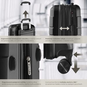Sada kufrov Brice 3dielna, TSA zámok 114664944 - Kufre&tašky