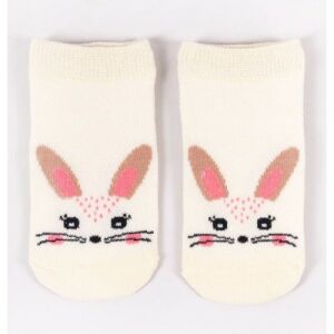 Yo!club pamut zokni 17/19 - vajszínű nyuszi 114680700 - Yoclub