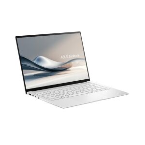 Szögletes nézet az Asus Zenbook S 14 UX5406SA fehér laptopról - Laptop