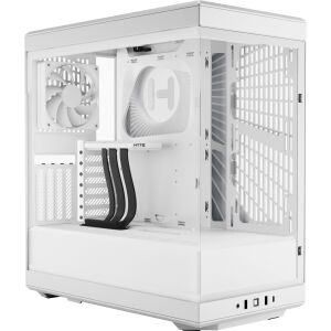 HYTE Y40 Snow White PC-Gehäuse, Mid-Tower, Seitenteil aus gehärtetem Glas - Computergehäuse