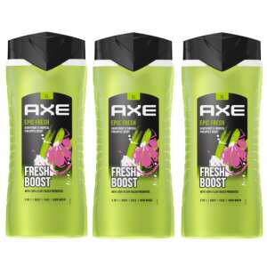 3er Pack Axe Epic Fresh Duschgel für Männer, Grapefruit- und tropischer Ananas-Duft, Fresh Boost, 3-in-1-Duschgel für Körper, Gesicht und Haare - Badezimmer