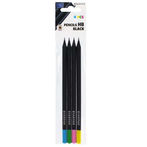 HB grafit ceruza fekete 4 db-os