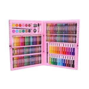 168 db-os festő és rajzoló készlet (rózsaszín bőrönd)