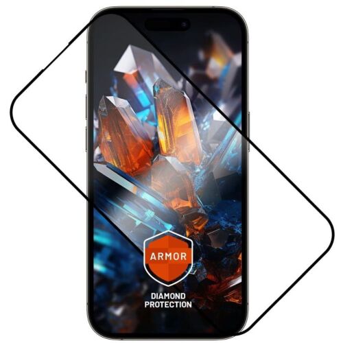 FIXED Armor Apple iPhone 15 Pro üvegfólia + AR réteg, Anti-dust applikátor - fekete (FIXGA2-1202-BK)