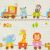 Close-up of Animal Train Design on Springos Play Mat