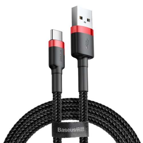Baseus Cafule USB-USB-C Kabel 3A 1m (CATKLF-B91) #rot-schwarz