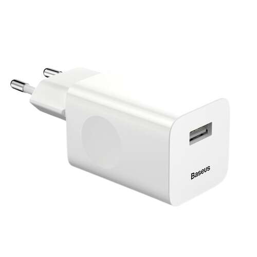Baseus 24W Încărcare rapidă 3.0 USB Încărcător de perete, Alb
