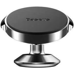 Baseus Small Ears magnetic car phone holder, black, front view - Baseus